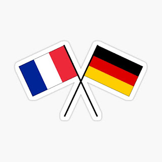 Flaggen von Frankreich und Deutschland